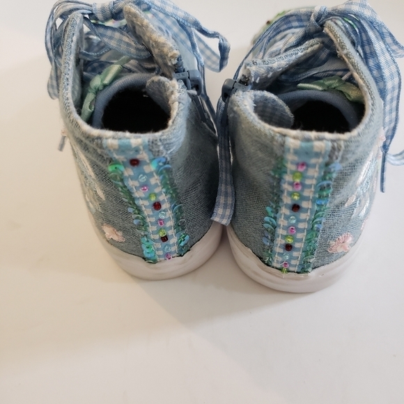 LelliKelly Denim Bunny Hightop Sneakers Size 6.5 - Picture 3 of 8